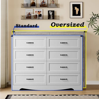 8-Drawer Dresser for Bedroom, Modern Wooden Chest of Drawers - Image 4