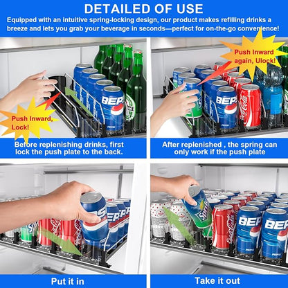 2024 Drink Organizer for Fridge, Upgrade Soda Can Dispenser for Refrigerator - Image 3