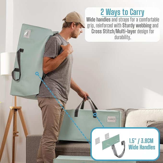 VENO 6 Pack Moving Bags w/Backpack Straps, Heavy Duty, Moving Boxes Alternative - Image 2