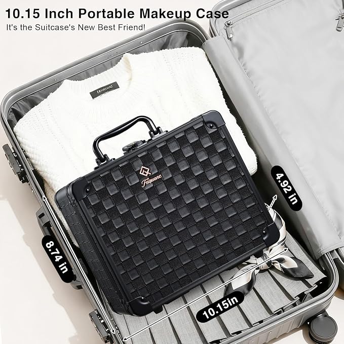 Makeup Case with Magnetic Lighted Mirror 10.15 IN Makeup Organizer Box Travel - Image 6