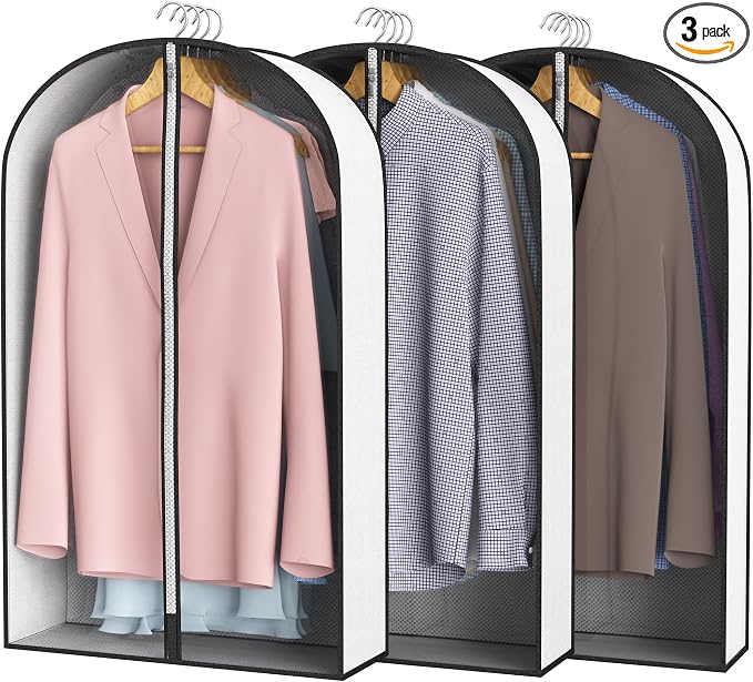 40” Garment Bags for Hanging Clothes 4” Gusseted - by Liuoud