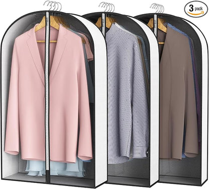 40” Garment Bags for Hanging Clothes 4” Gusseted - by Liuoud