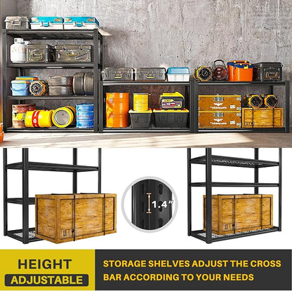 REIBII 40" W Garage Shelving 2240 LBS Storage Shelves Adjustable Metal Shelving - Image 5