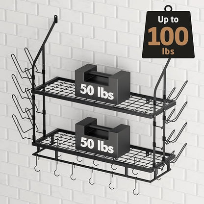 KES 30-Inch Pot Rack Wall Mounted - Image 3