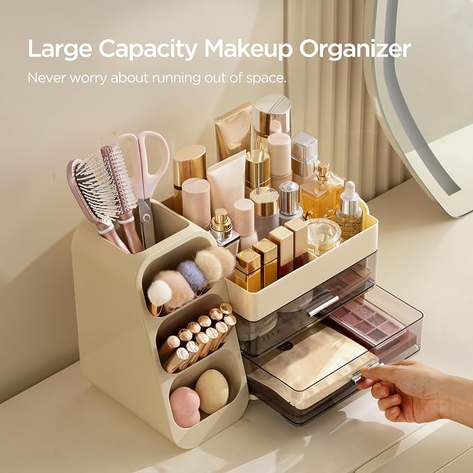 HBlife Makeup Organizer with Brush Holder - Image 2