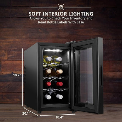 Ivation 8 Bottle Red And White Wine Thermoelectric Wine Cooler/Chiller Counter - Image 2
