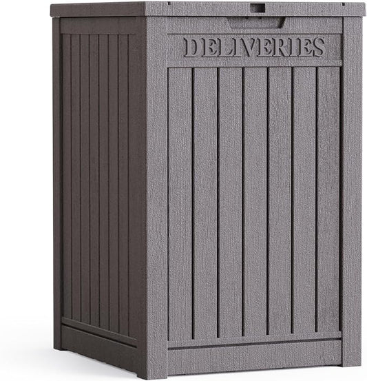55 Gallon Resin Deck Box, Waterproof Outdoor Storage Box by Unknown