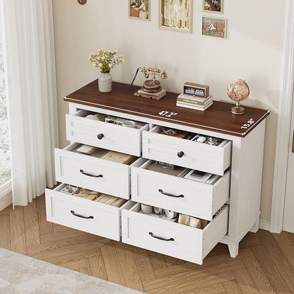 GarveeHome 6 Dresser for Bedroom, 47 in Wide Drawer Dresser - Image 4
