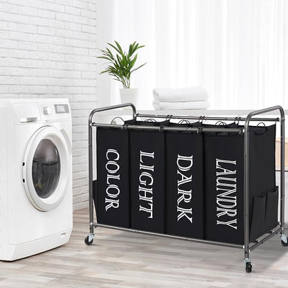 STORAGE MANIAC Laundry Sorter 4 Section, 47.8 Gal Laundry Hamper - Image 7