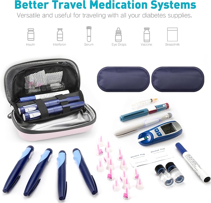 Insulin Cooler Travel Case Diabetic Medication Insulated Cool Organizer - Image 6