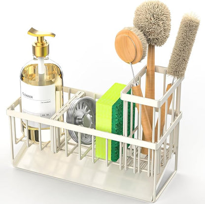 Cisily Off White Sponge Holder for Kitchen Sink, Sink Caddy Organizer - Image 7