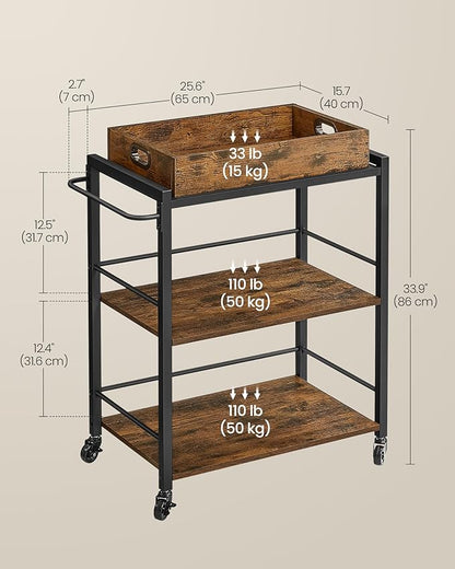 VASAGLE Kitchen Serving Cart - Image 4