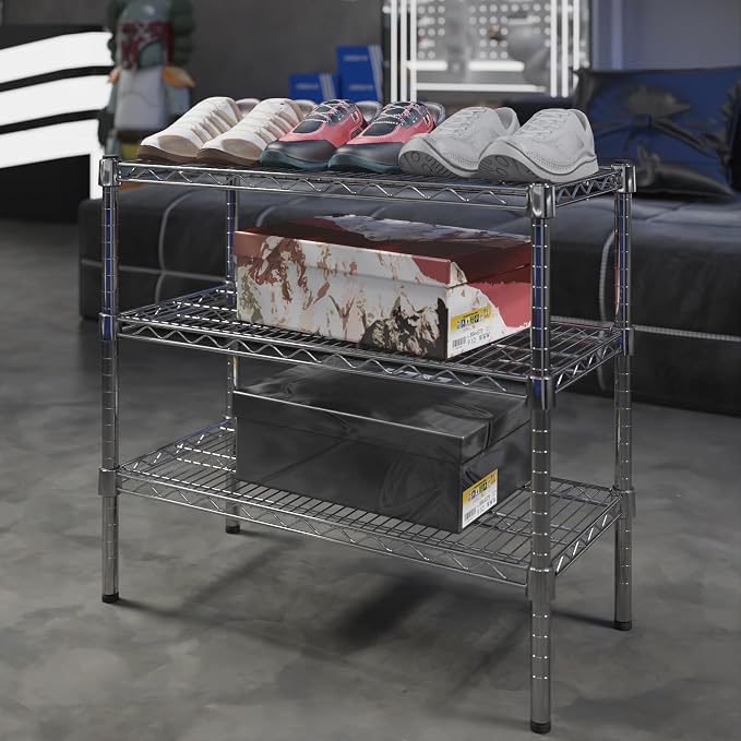 14" Deep x 30" Wide x 27" Height Wire Shelving Kit | 3-Tier | NSF Commercial - Image 2