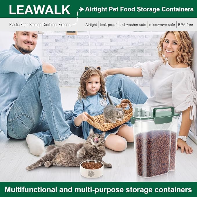 5-7Lbs Cat Dog Storage Container, Portable Pet Food Containers - Image 6