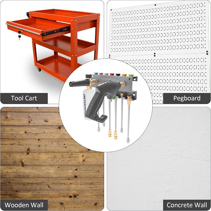 UNITEDPOWER Pressure Washer Gun Holder，Wall Mount Foam Cannon Holder，Tool - Image 7