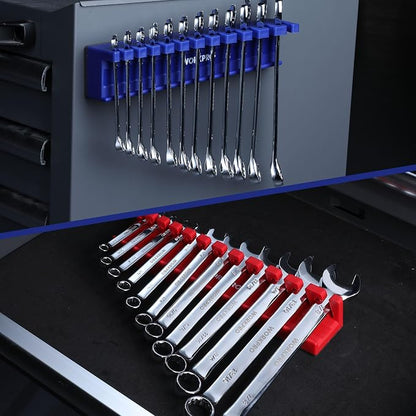 WORKPRO 2-Piece Magnetic Wrench Organizer, 24 Slots Wrenches Holder Fits SAE - Image 7