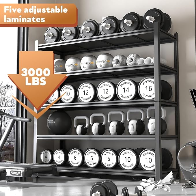 48.2" W Garage Shelving 3000LBS Storage Shelf Heavy Duty Garage Storage Shelves - Image 3