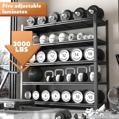 48.2" W Garage Shelving 3000LBS Storage Shelf Heavy Duty Garage Storage Shelves - Image 3