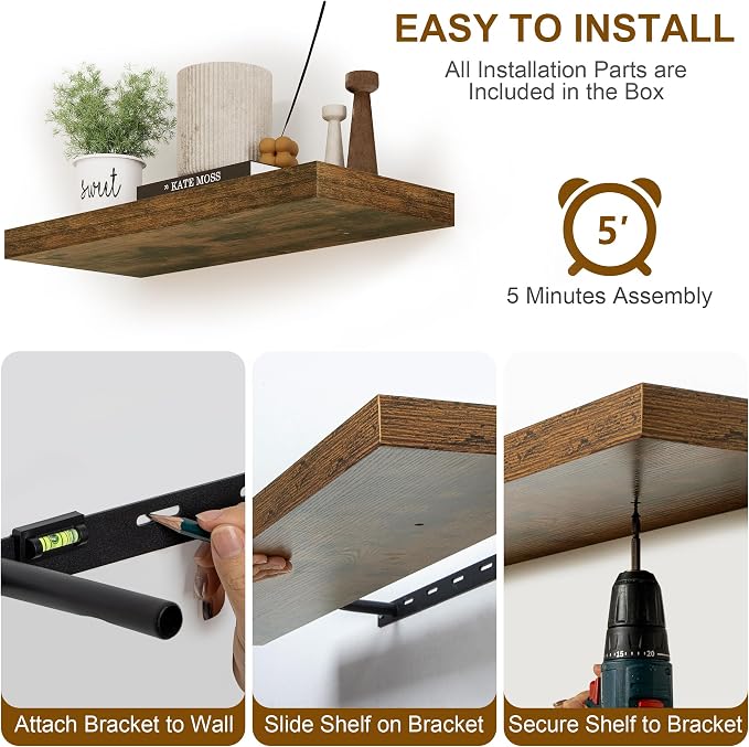 Floating Shelves 36 Inch Long, Deep Floating Shelf - Image 8