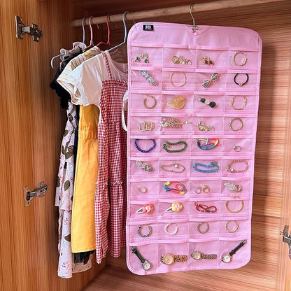 BB Brotrade Hanging Jewelry Organizer, Accessories Organizer, 80 Pocket - Image 5