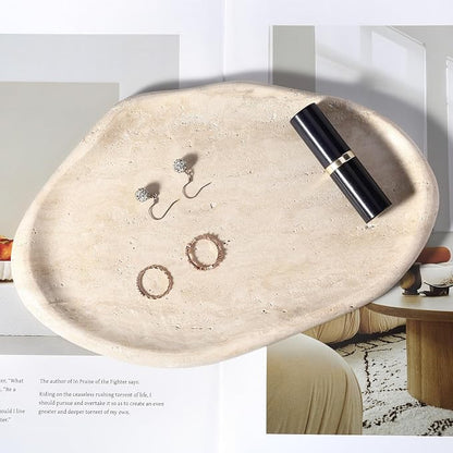 Koville Luxurious Natural Marble Vanity Tray, Cloud Shape Serving Stone Key Tray - Image 7