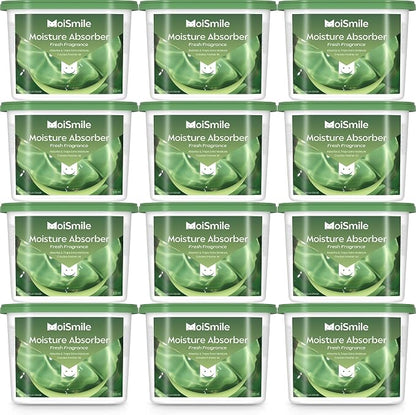 Moisture Absorbers 12 Pack, Fresh Fragrance Closet Dehumidifier by MoistureAbsorbers