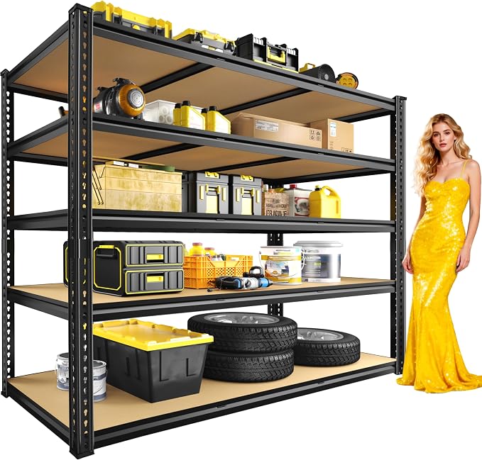 48" W Garage Shelving Heavy Duty 3200LBS Garage Storage Shelving, 5 Tier by Unknown
