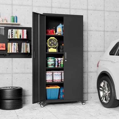73" H Metal Garage Storage Cabinet - Image 4