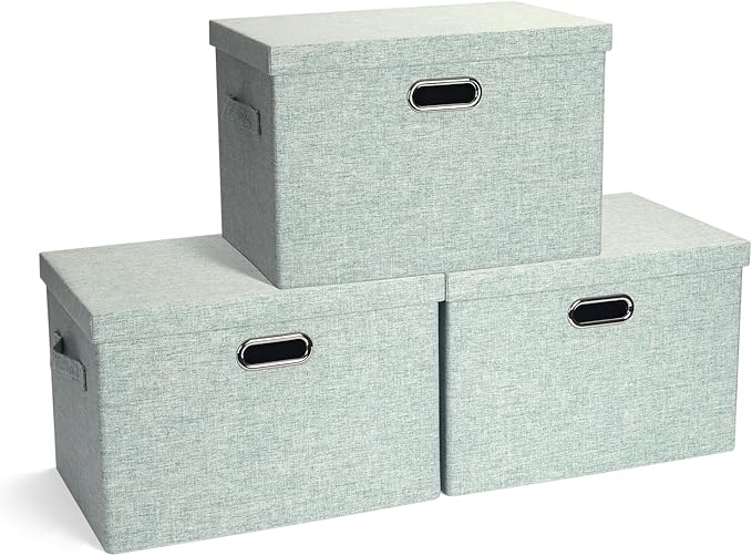 Large 17" 36 Quart Collapsible Stackable Storage Bins by GraciadecoStorage