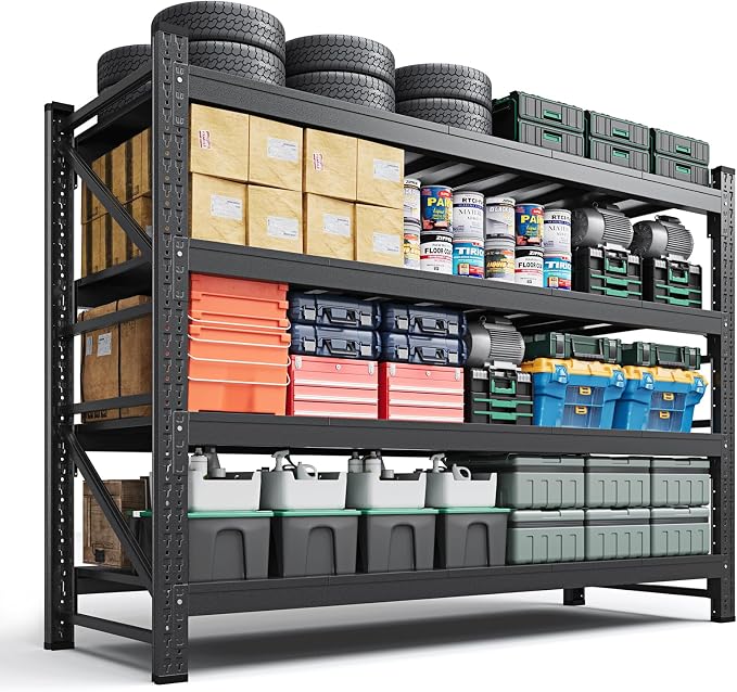 Letaya 4000LBS Storage Shelves Heavy Duty, 4 Tier Adjustable Utility Rack Shelf by LetayaMetalCabinets