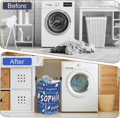 Custom Name Laundry Hamper, Personalized Laundry Basket - Image 7
