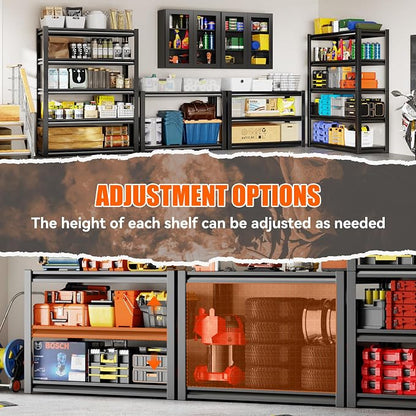 48" W Storage Shelves 2500LBS Garage Shelving Heavy Duty 5 Tier Adjustable - Image 5