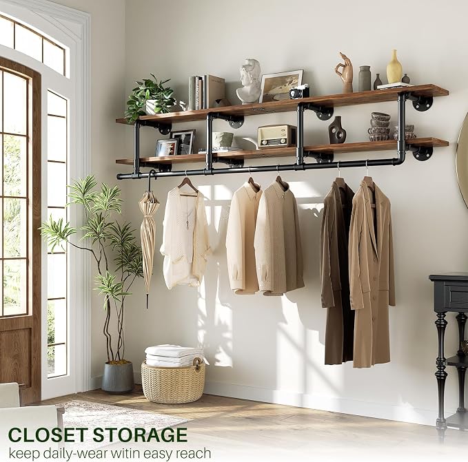 Aheaplus Industrial Pipe Clothes Rack - Image 6