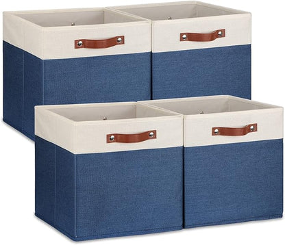 Temary Fabric Storage Bins for Cube Organizer 4 Pack Cube Storage Bins 13 by TEMARY