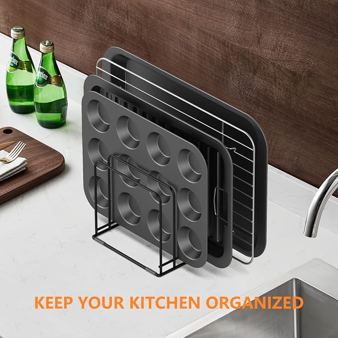 Kitchen Cabinet Organizer, Steel Cookware Holder, Divided Holder - Image 6