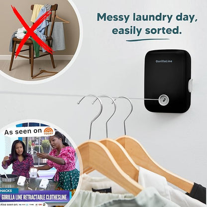 GorillaLine - Retractable Clothesline Indoor Outdoor Clothes Line - Heavy Duty - Image 3