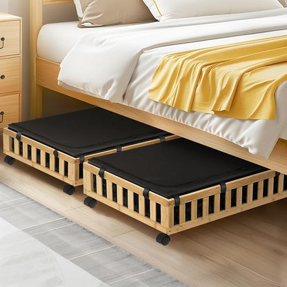2 Pack Bamboo Under Bed Storage - Image 5