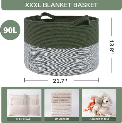INDRSSME Large Laundry Storage Basket, 21.7 x13. 8 - Image 3