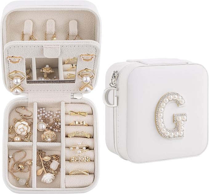 Birthday Gifts For Women, Initial Jewelry Box, Travel Jewelry Case, Gifts for by Unknown