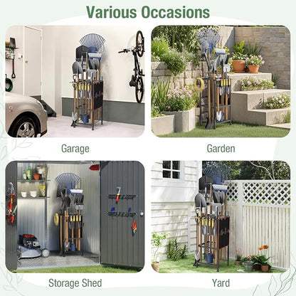 Garden Tool Organizer, Metal Yard Tool Organizer, Holds 50 Long-Handled - Image 6