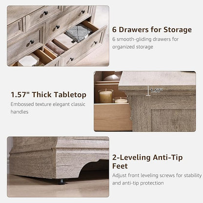 T4TREAM Farmhouse 7 Drawers Dresser - Image 5