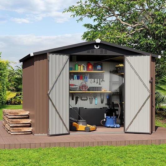Metal Storage Shed, 10x8 Outdoor Storage Building, Large Backyard Sheds by Sannwsg