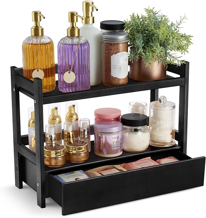 Sorbus Bamboo Bathroom Counter Organizer – 2-Tier Shelf by Sorbus