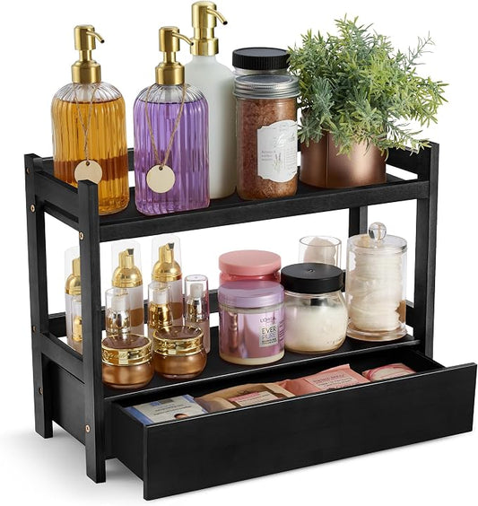 Sorbus Bamboo Bathroom Counter Organizer – 2-Tier Shelf by Sorbus