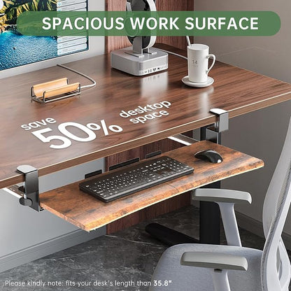 Extra Large Keyboard Tray Under Desk - Image 9