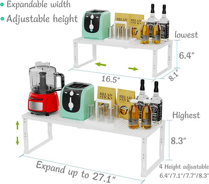 Adjustable Expanable Stackable Spice Rack Shelf Pantry Storage Organizer - Image 3