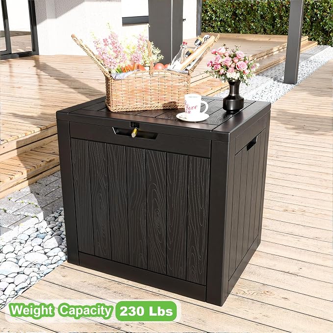 30 Gallon Outdoor Deck Box, Storage Lockable Waterproof Patio Furniture - Image 3