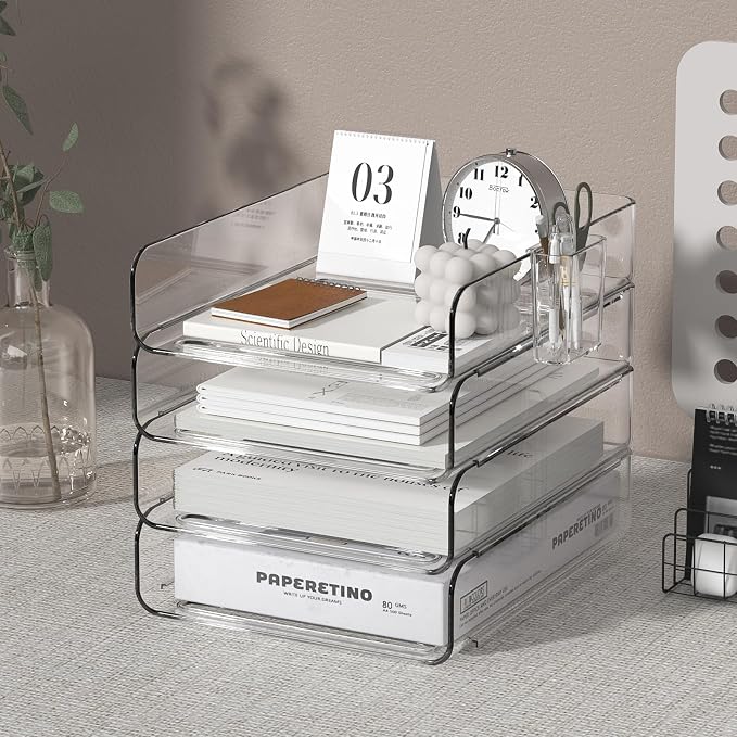 4-Tier Acrylic Paper Tray Organizer - Image 2