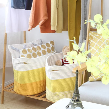 Sea Team Oval Large Cotton Rope Woven Storage Basket - Image 4