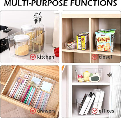 Clear Plastic Storage Bins 8 Pack - Image 3